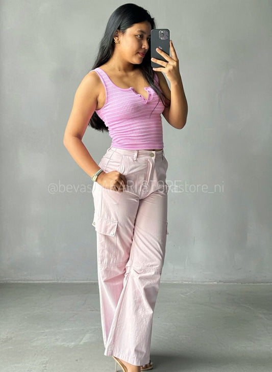 Pantalón Cargo rosa Olivia