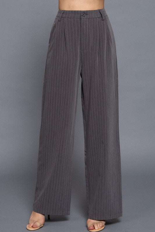 Pantalón de vestir Rayado corte recto