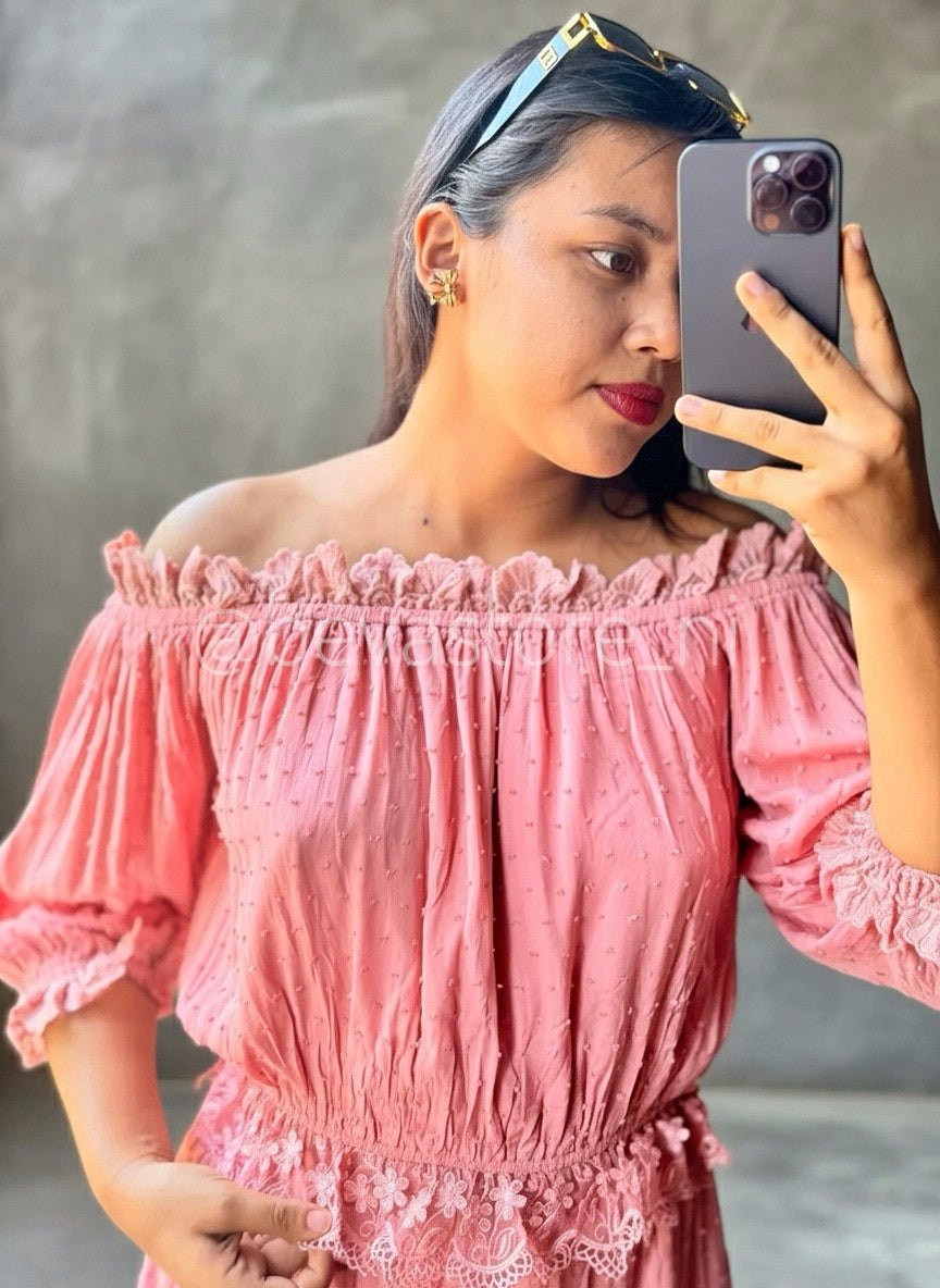 Conjunto Rosado y verde sabio Camisa y Short