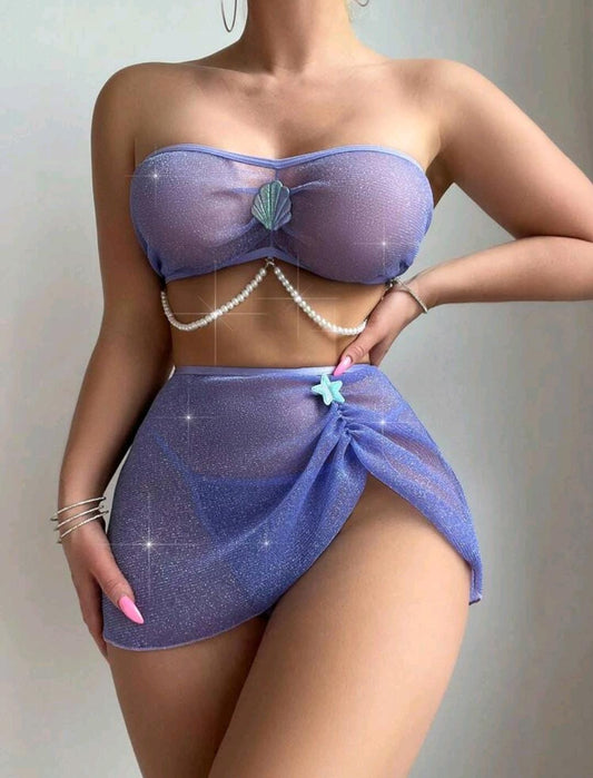 Lencería sexy lila
