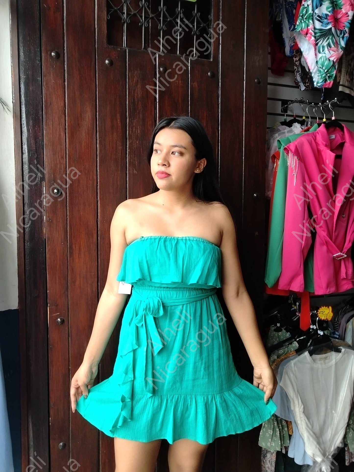 Vestido verde menta