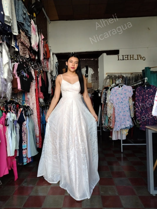 Vestido rosado pastel con perlitas SayYes