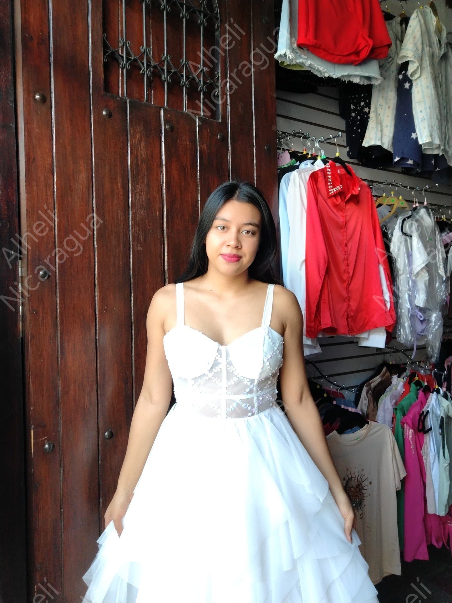Vestido largo blanco City Triangles