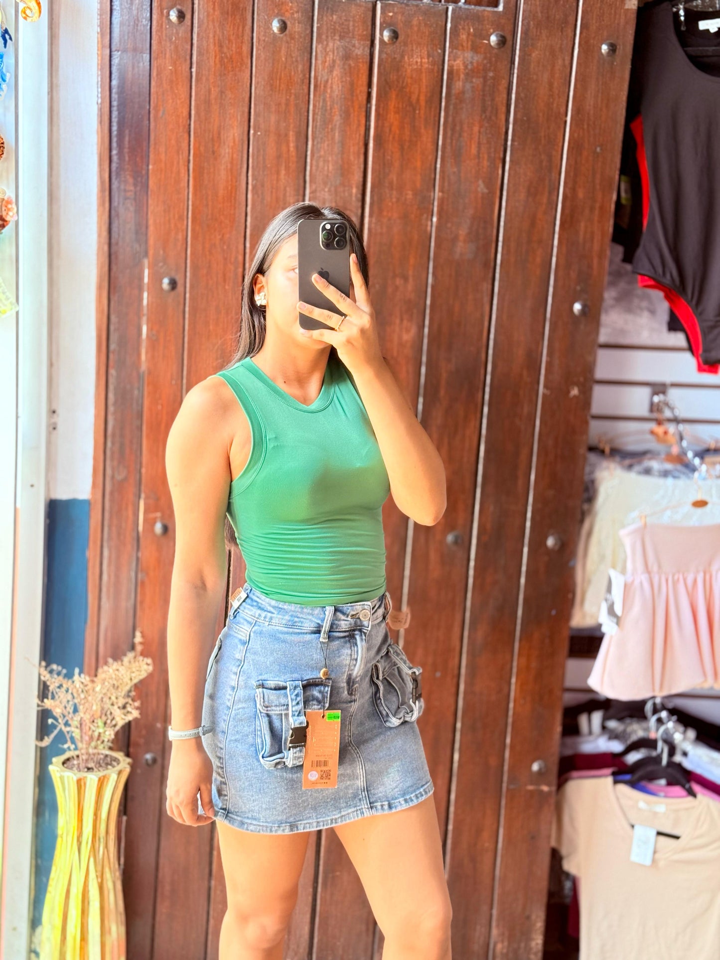 Falda cargo azulona
