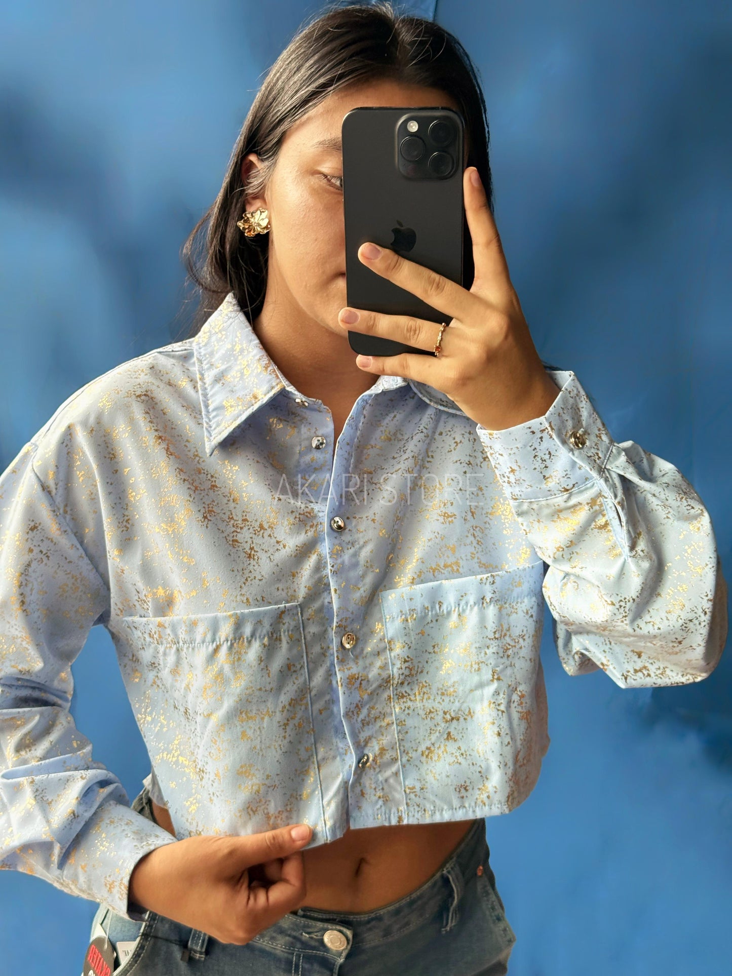 Blusa Manga larga con brillos