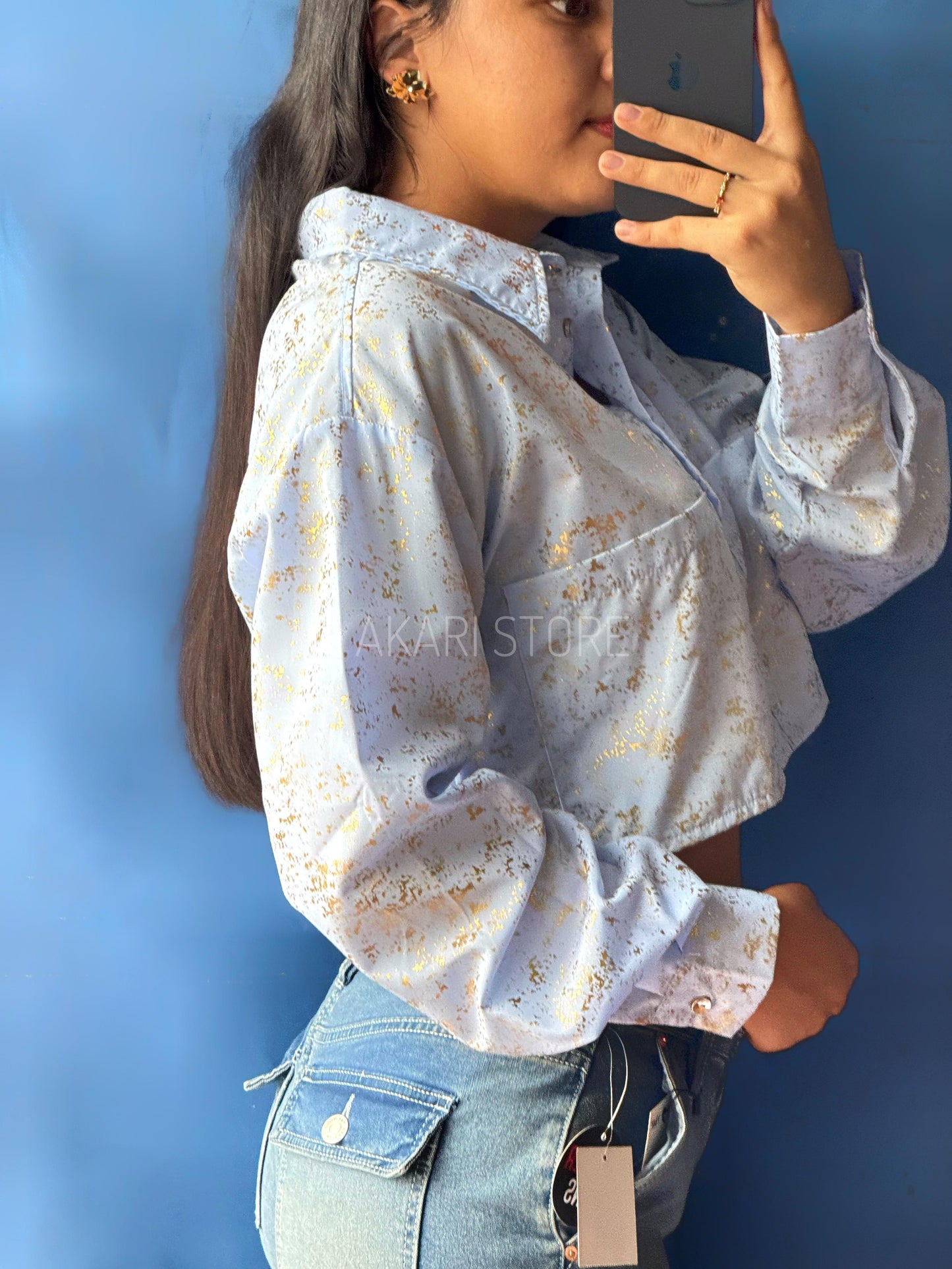 Blusa Manga larga con brillos