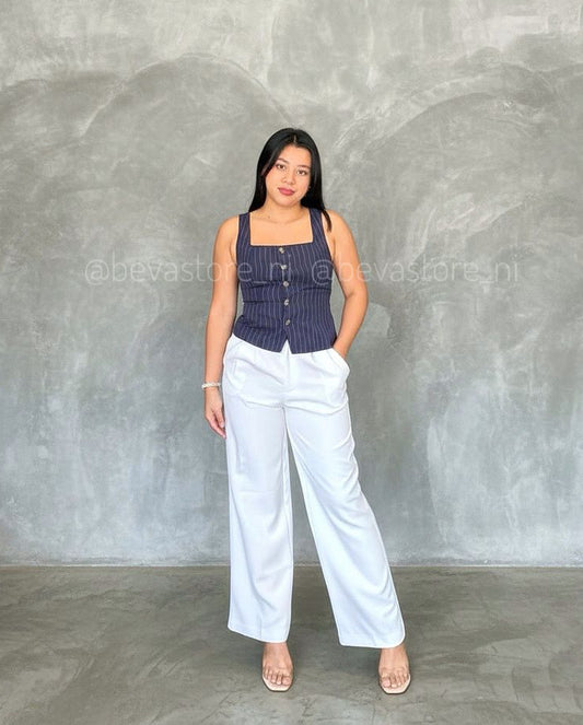 Pantalón blanco de vestir WIDE LEG