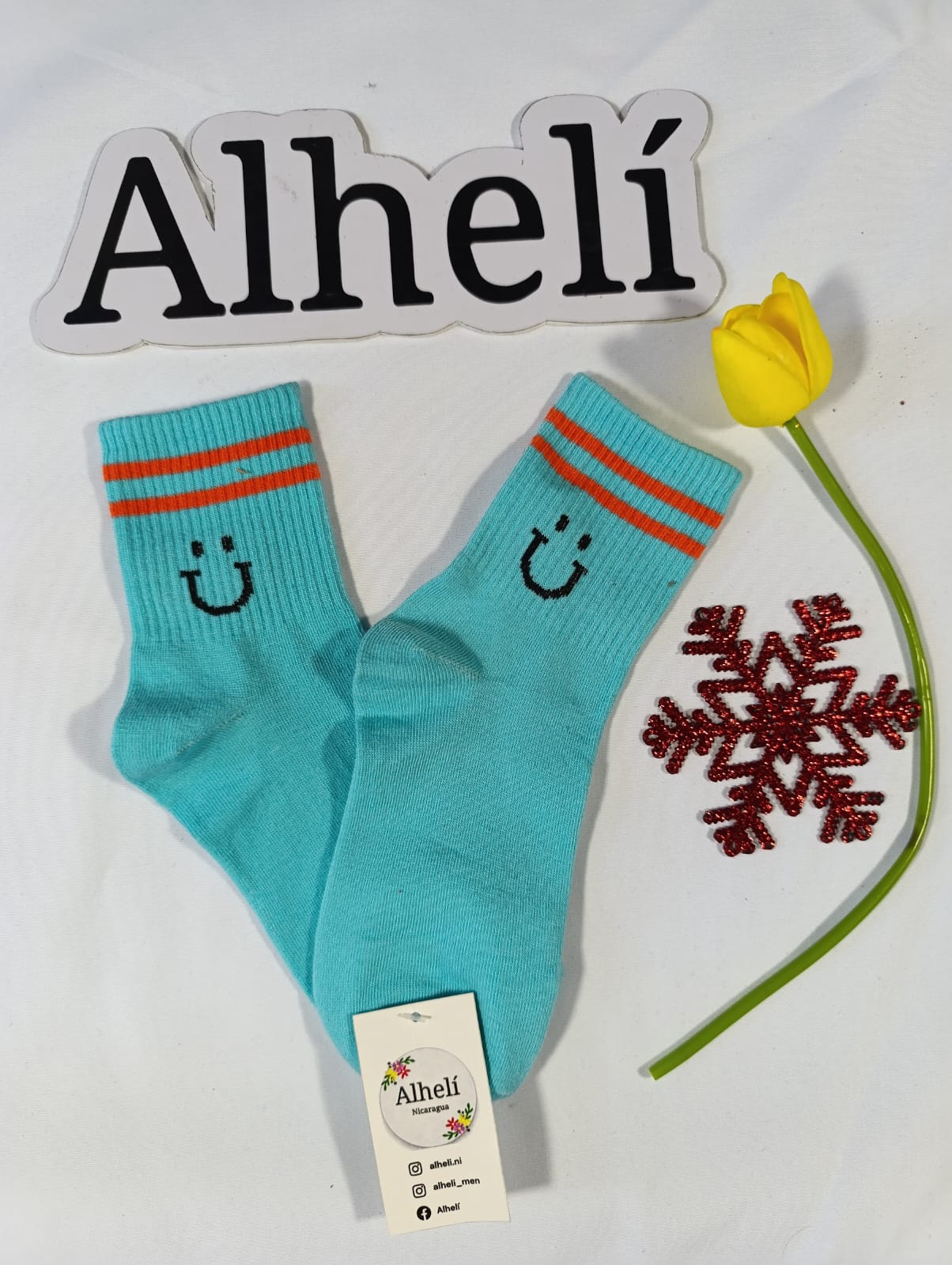 Calcetines de colores y carita
