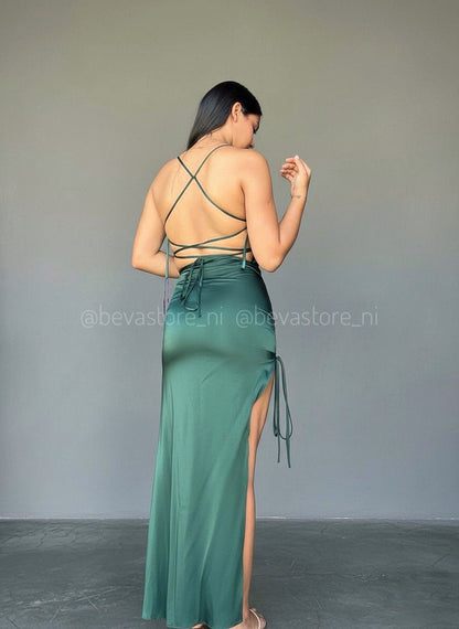 Vestido verde esmeralda  Abby Paris