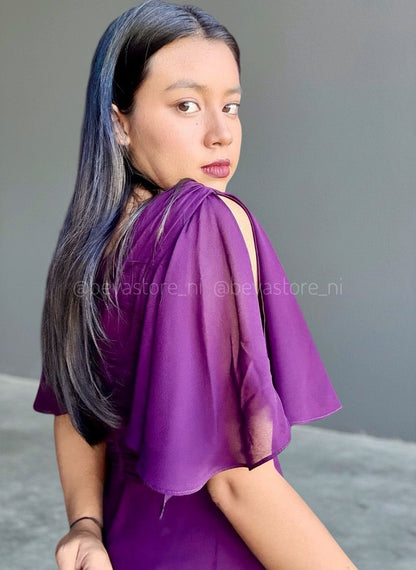 Vestido color ciruela Abby Paris
