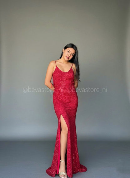 Vestido rojo Abby Paris