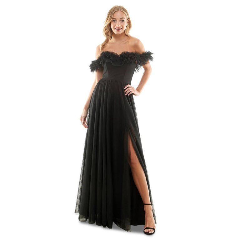 Vestido negro City Studio