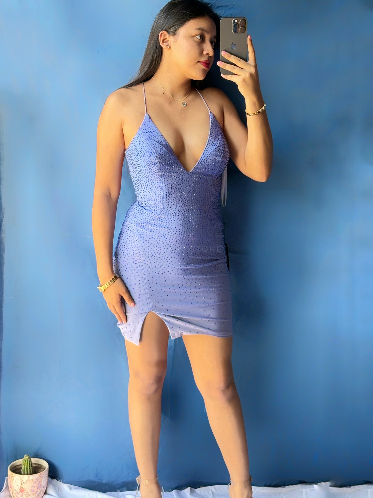 Vestido azul Abby Paris