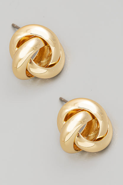 Aretes con nudo metálico