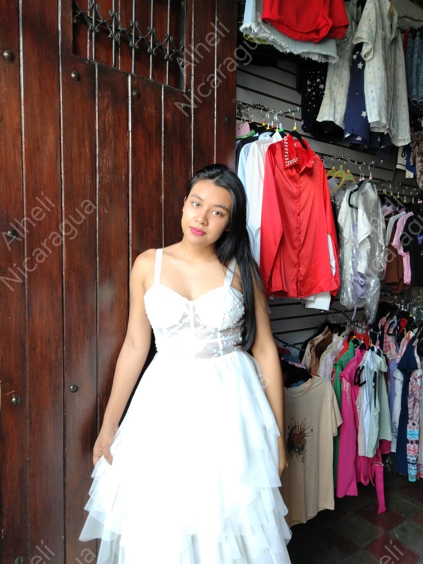 Vestido largo blanco City Triangles