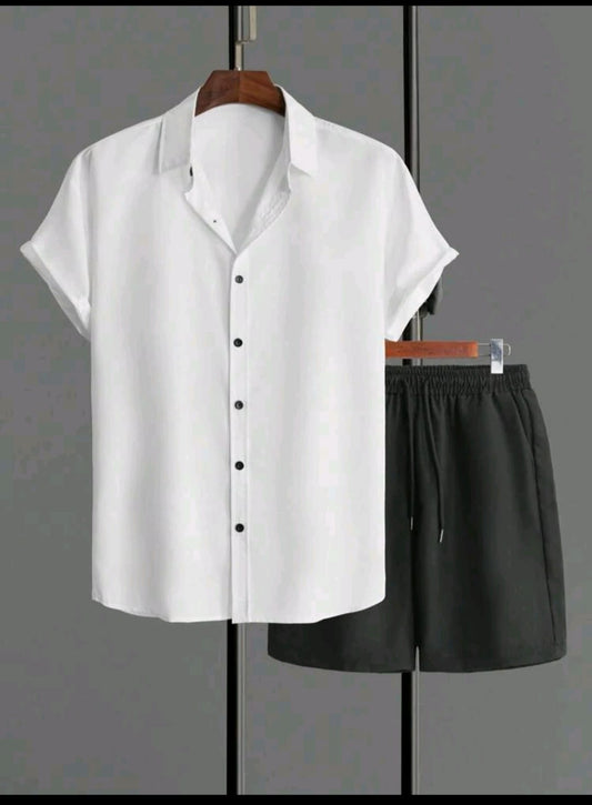 Conjunto de caballero blanco con negro