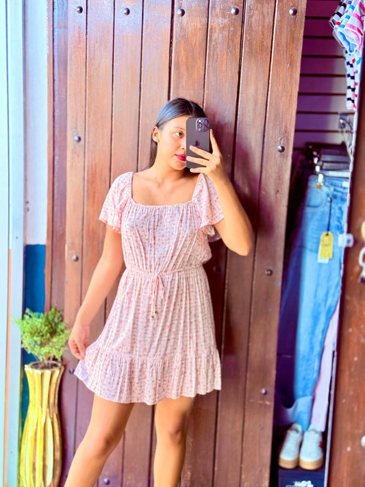 Vestido rosado pastel