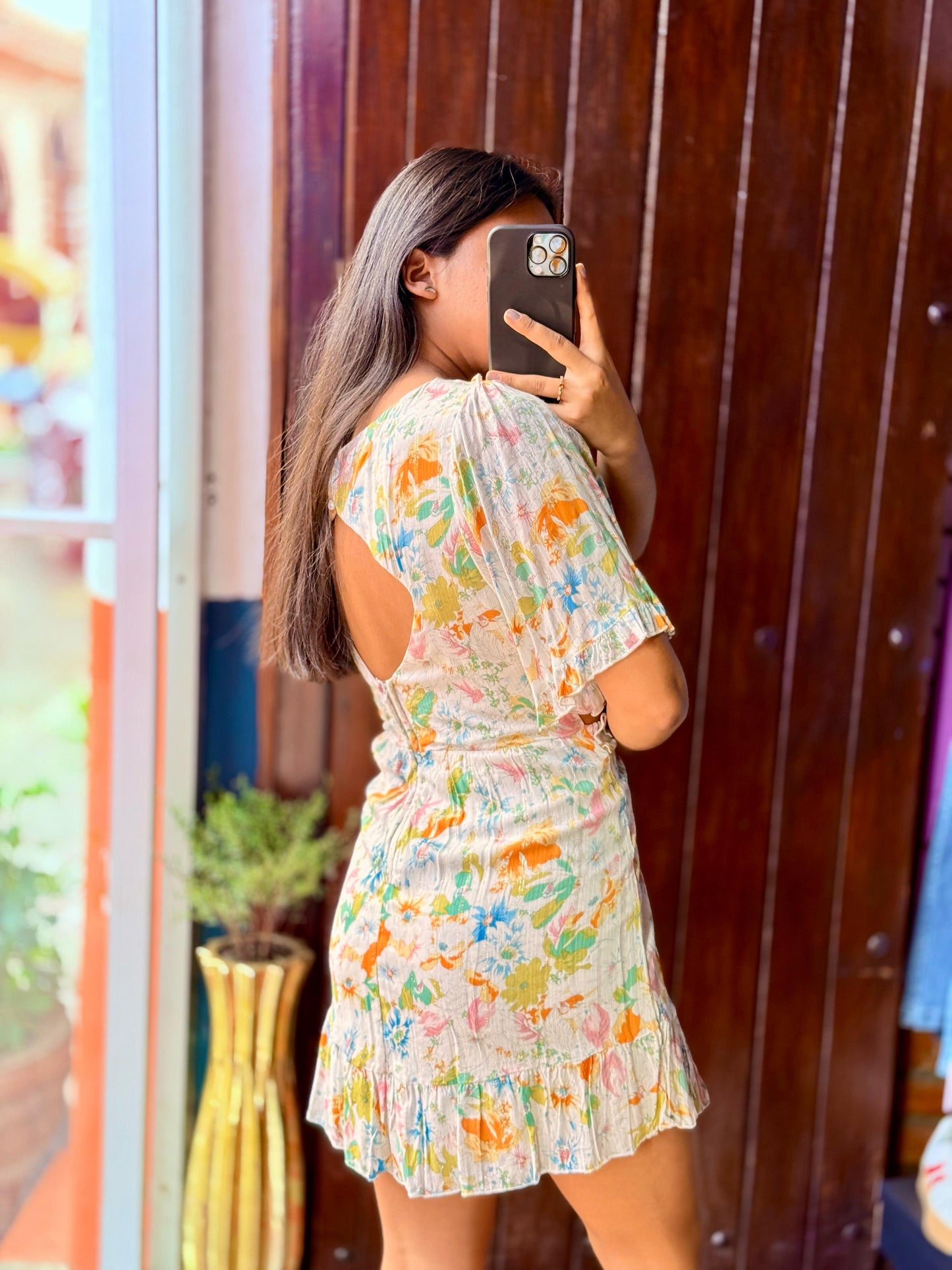 Vestido blanco floral