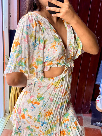 Vestido blanco floral