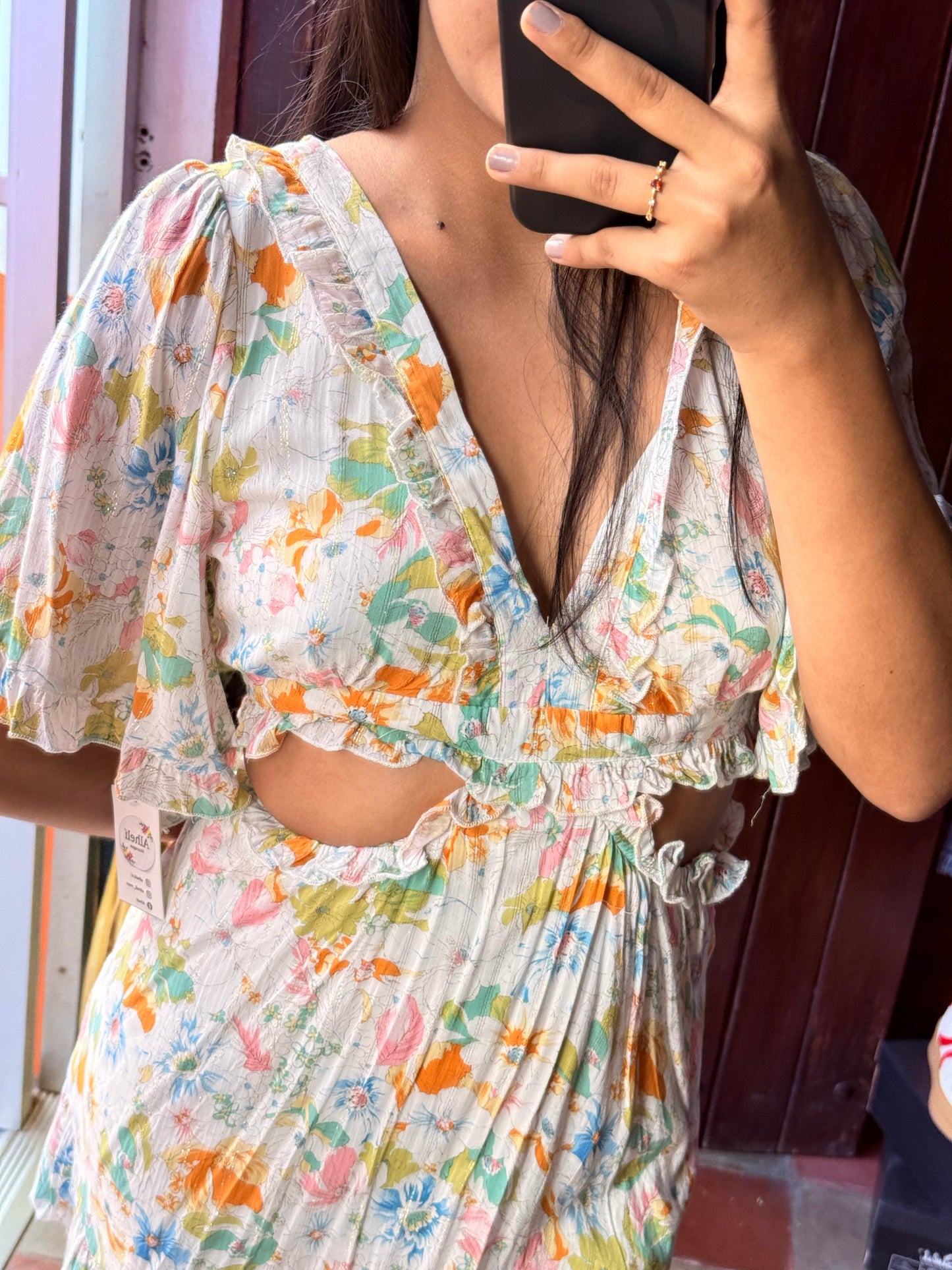 Vestido blanco floral