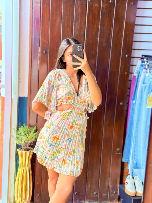 Vestido blanco floral