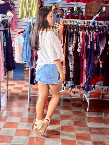 Falda cargo azulona