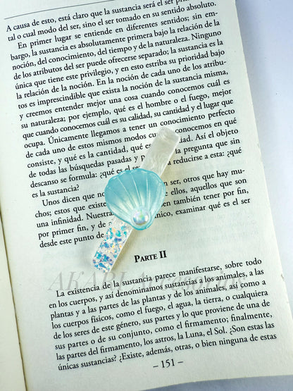 Broche de cabello azul de formas
