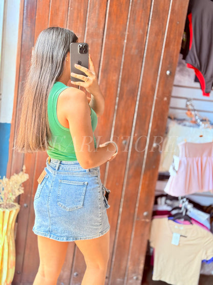 Falda cargo azulona
