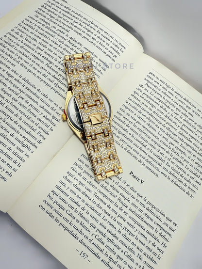 Reloj De  Lujo Con brillos Dorado