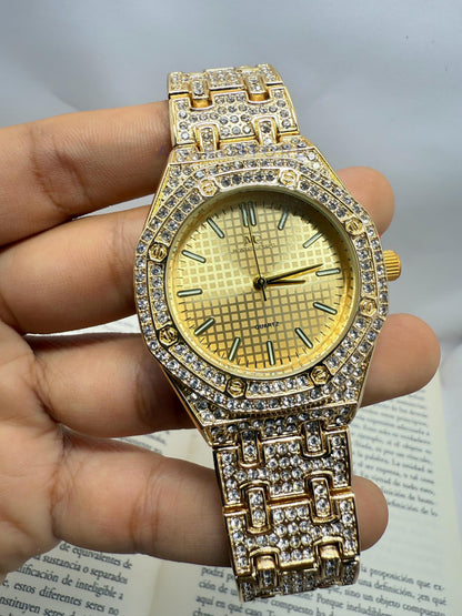 Reloj De  Lujo Con brillos Dorado