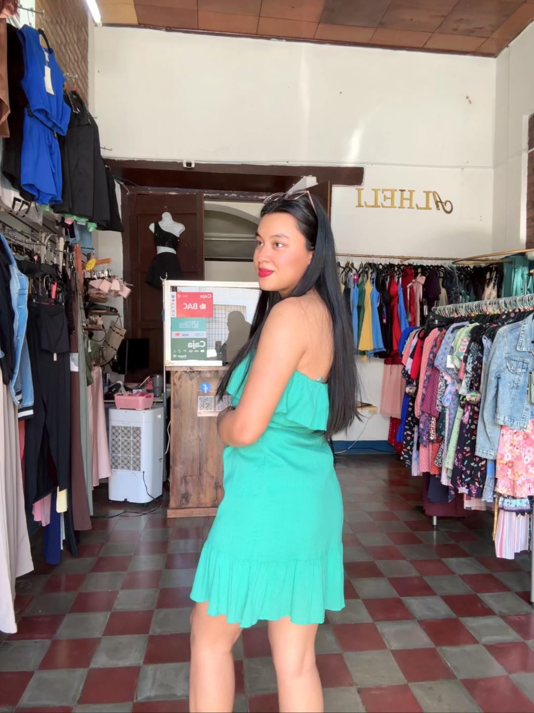 Vestido verde menta