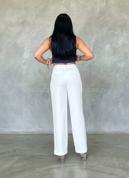 Pantalón blanco de vestir WIDE LEG