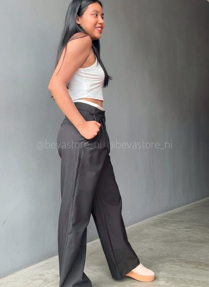 Pantalón recto lona gruesa