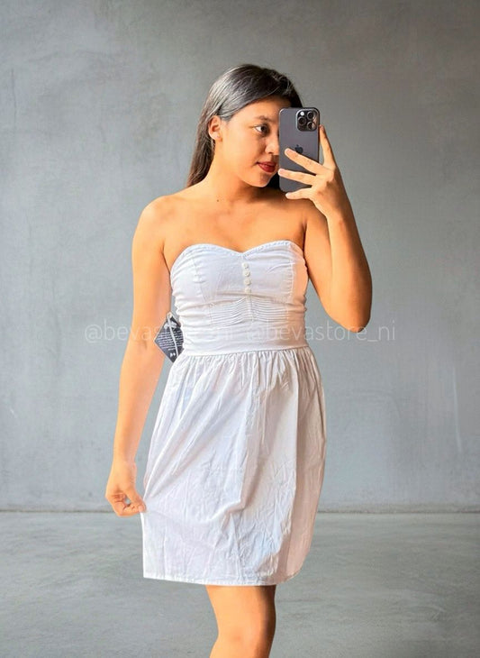 Vestido blanco sin manga